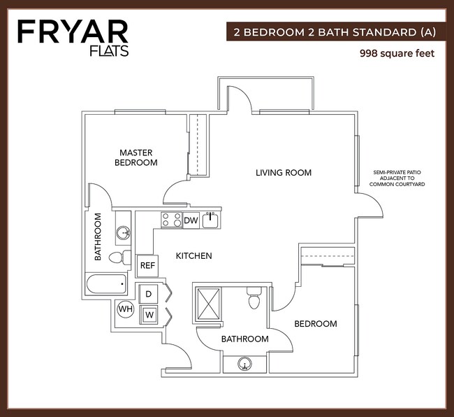 2 Bedroom 2 Bath Standard (A) 209 floor plan